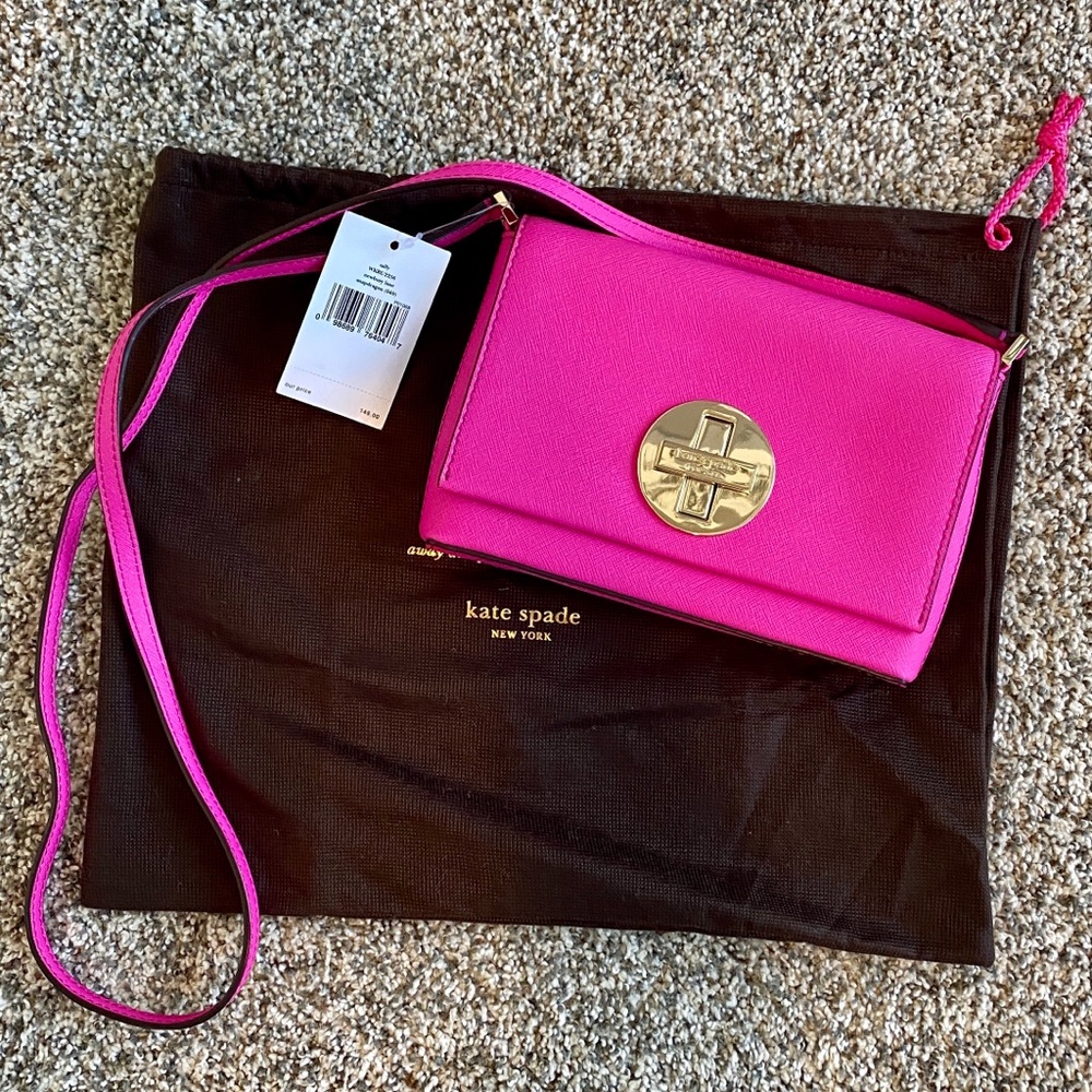 ⭐️NWT⭐️ Kate Spade Crossbody Bag Hot Pink Gold